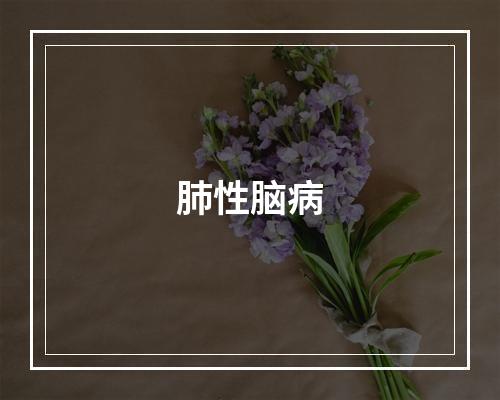 肺性脑病