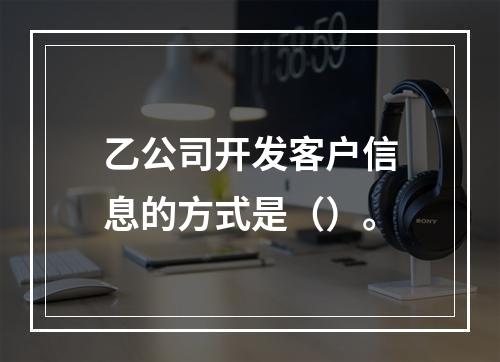 乙公司开发客户信息的方式是（）。