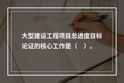 大型建设工程项目总进度目标论证的核心工作是（　）。