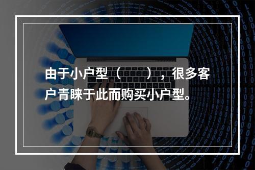 由于小户型（　　），很多客户青睐于此而购买小户型。