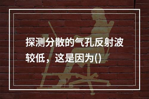 探测分散的气孔反射波较低，这是因为()