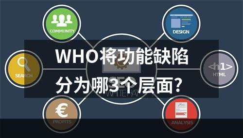 WHO将功能缺陷分为哪3个层面?