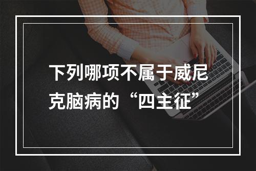 下列哪项不属于威尼克脑病的“四主征”