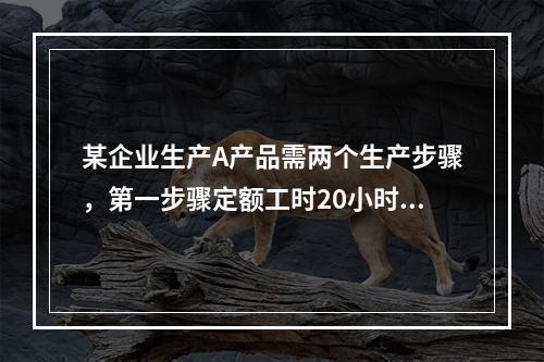 某企业生产A产品需两个生产步骤，第一步骤定额工时20小时，第