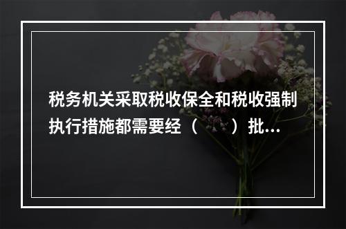 税务机关采取税收保全和税收强制执行措施都需要经（　　）批准。