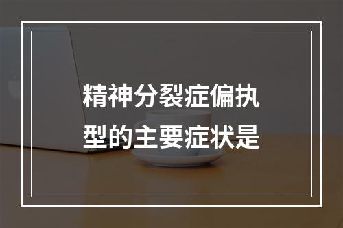 精神分裂症偏执型的主要症状是