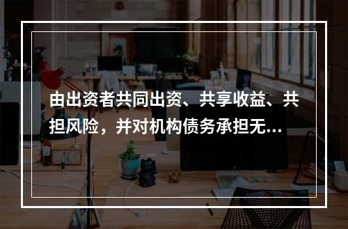 由出资者共同出资、共享收益、共担风险，并对机构债务承担无限连