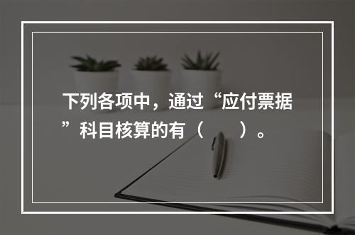 下列各项中，通过“应付票据”科目核算的有（　　）。