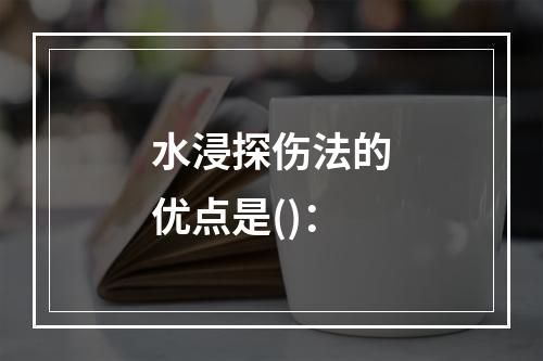 水浸探伤法的优点是()：