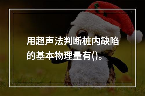 用超声法判断桩内缺陷的基本物理量有()。