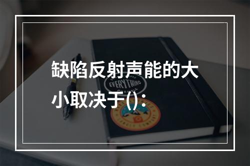 缺陷反射声能的大小取决于()：