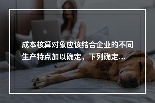 成本核算对象应该结合企业的不同生产特点加以确定，下列确定成本