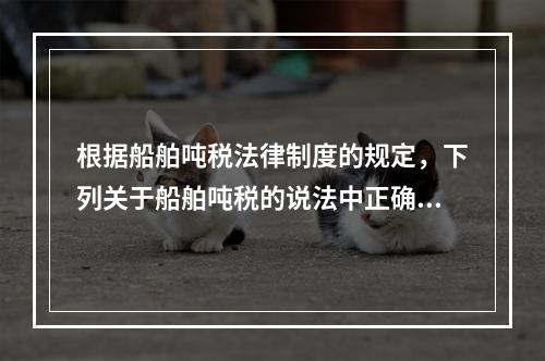 根据船舶吨税法律制度的规定，下列关于船舶吨税的说法中正确的有