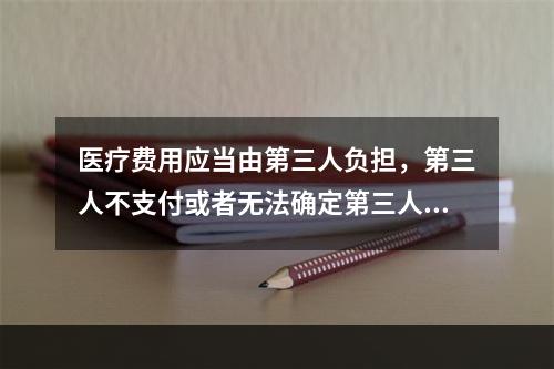 医疗费用应当由第三人负担，第三人不支付或者无法确定第三人的，