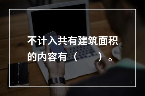 不计入共有建筑面积的内容有（　　）。