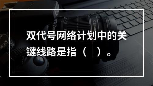 双代号网络计划中的关键线路是指（　）。