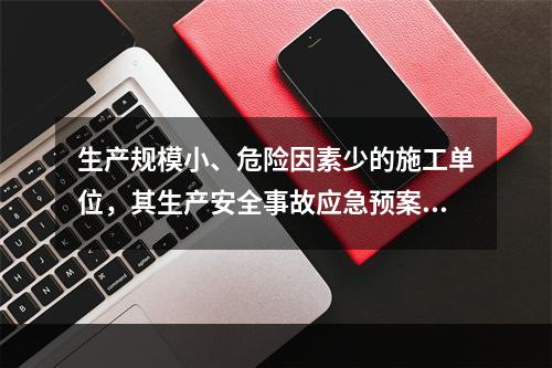 生产规模小、危险因素少的施工单位，其生产安全事故应急预案体系