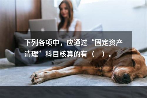 下列各项中，应通过“固定资产清理”科目核算的有（　）。