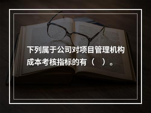 下列属于公司对项目管理机构成本考核指标的有（　）。