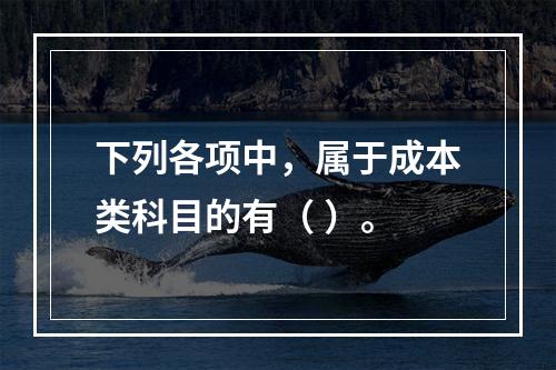 下列各项中，属于成本类科目的有（ ）。