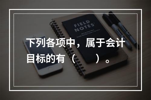 下列各项中，属于会计目标的有（　　）。