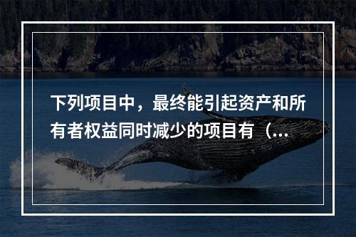 下列项目中，最终能引起资产和所有者权益同时减少的项目有（　）