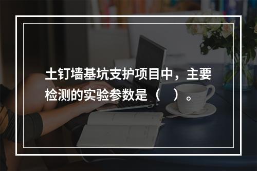 土钉墙基坑支护项目中，主要检测的实验参数是（　）。