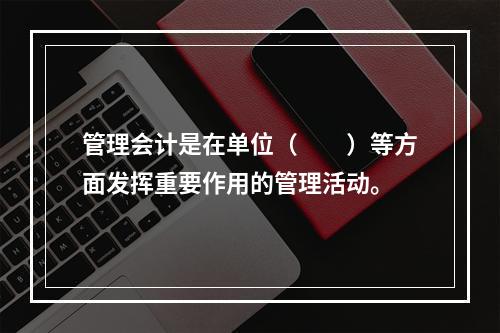 管理会计是在单位（　　）等方面发挥重要作用的管理活动。