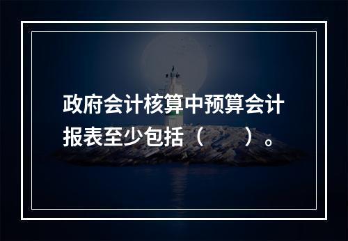 政府会计核算中预算会计报表至少包括（　　）。