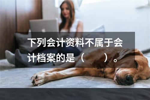 下列会计资料不属于会计档案的是（　　）。