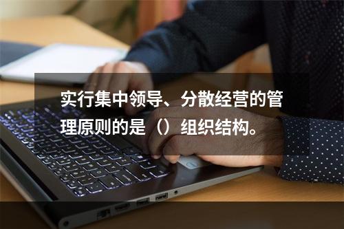 实行集中领导、分散经营的管理原则的是（）组织结构。