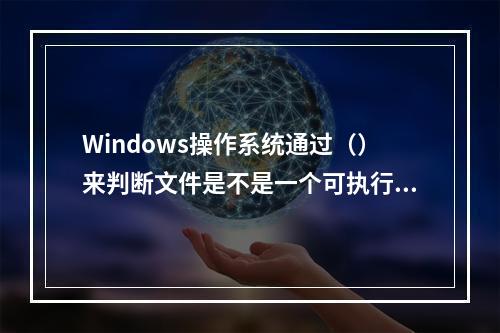 Windows操作系统通过（）来判断文件是不是一个可执行文件