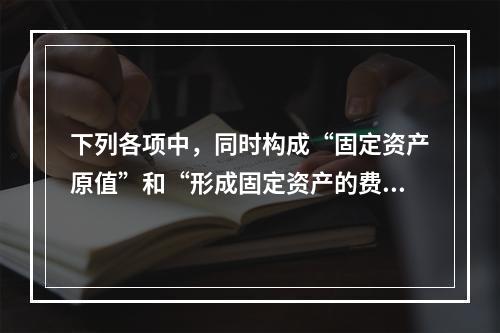 下列各项中，同时构成“固定资产原值”和“形成固定资产的费用”