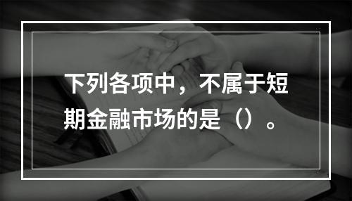 下列各项中，不属于短期金融市场的是（）。