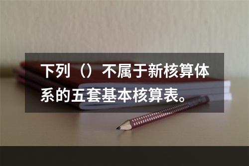 下列（）不属于新核算体系的五套基本核算表。