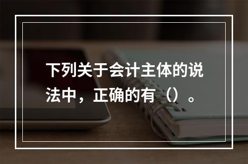 下列关于会计主体的说法中，正确的有（）。