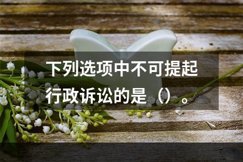 下列选项中不可提起行政诉讼的是（）。