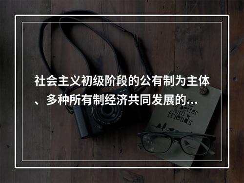 社会主义初级阶段的公有制为主体、多种所有制经济共同发展的基本