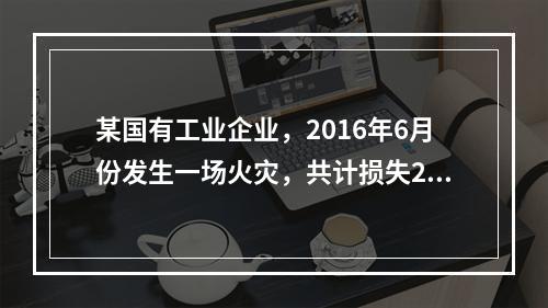 某国有工业企业，2016年6月份发生一场火灾，共计损失260