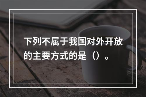 下列不属于我国对外开放的主要方式的是（）。