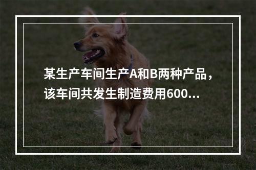 某生产车间生产A和B两种产品，该车间共发生制造费用60000