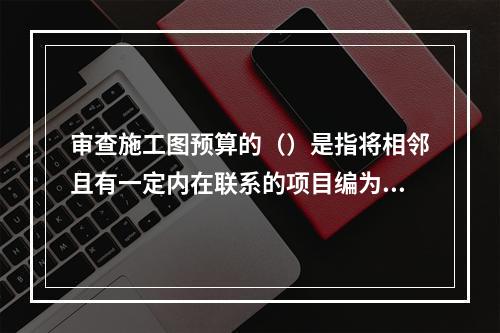 审查施工图预算的（）是指将相邻且有一定内在联系的项目编为一组