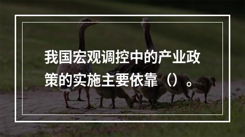 我国宏观调控中的产业政策的实施主要依靠（）。