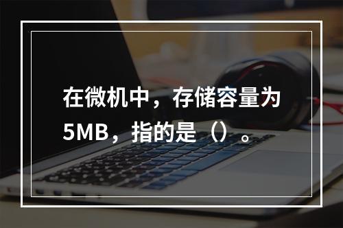 在微机中，存储容量为5MB，指的是（）。