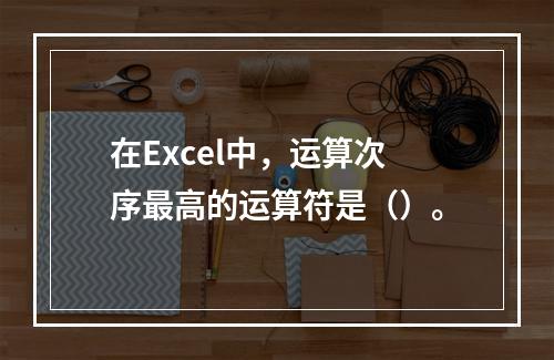 在Excel中，运算次序最高的运算符是（）。