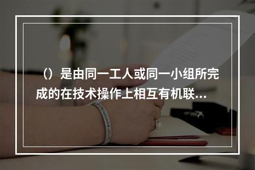 （）是由同一工人或同一小组所完成的在技术操作上相互有机联系的