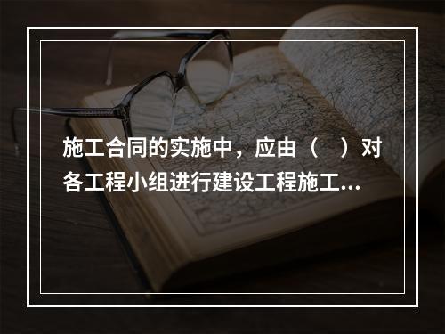 施工合同的实施中，应由（　）对各工程小组进行建设工程施工合同