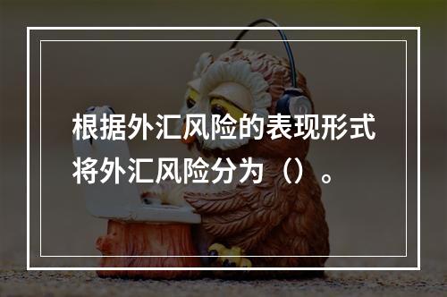 根据外汇风险的表现形式将外汇风险分为（）。