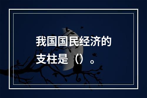 我国国民经济的支柱是（）。