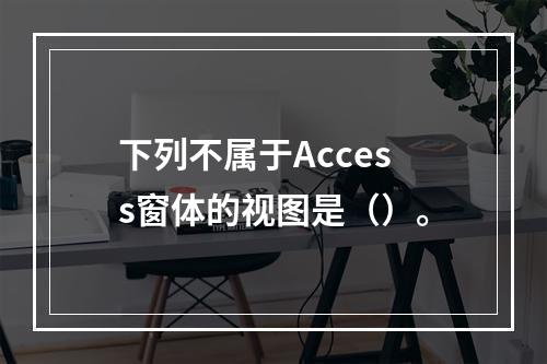 下列不属于Access窗体的视图是（）。